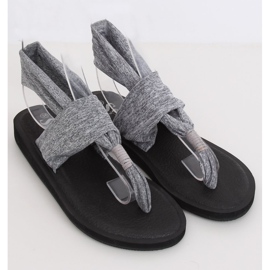 Sandálias cinza, algodão, cinza DD81P cinza 1