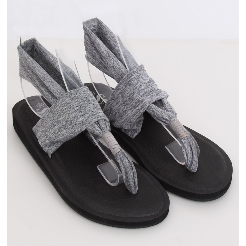 Sandálias cinza, algodão, cinza DD81P cinza 1