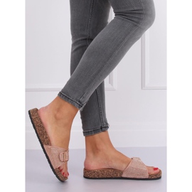 Chinelos Scholka com pedras rosa L-1032 Rosa 1