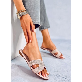 Chinelos rosa feminino rosa Q-88 rosa 2