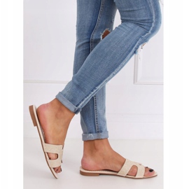 Chinelos femininos bege Q-88 bege 2