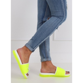 Chinelos femininos neon G-338 verde multicolorido 1
