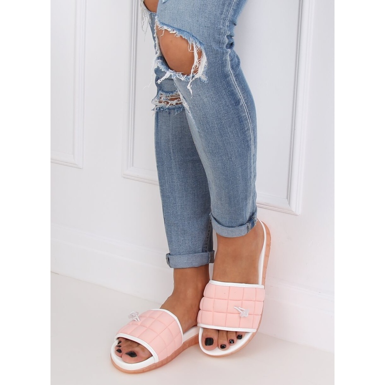 Chinelos femininos rosa rosa G-338 rosa 1