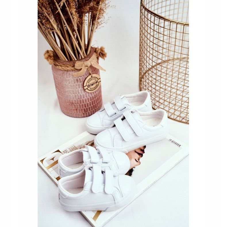 Apawwa Tênis infantis Pergomo Velcro Branco 2