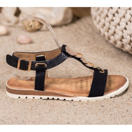 Evento Sandálias Pretas com Ornamentos preto 2