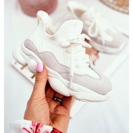 Christmas Fish Sapatos esportivos infantis com renda em camurça branca Volema branco 1