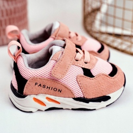Apawwa Calçados infantis esportivos com velcro rosa Yetto 1