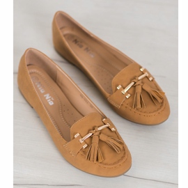 Nio Nio Mocassins Elegantes Com Franjas castanho 2