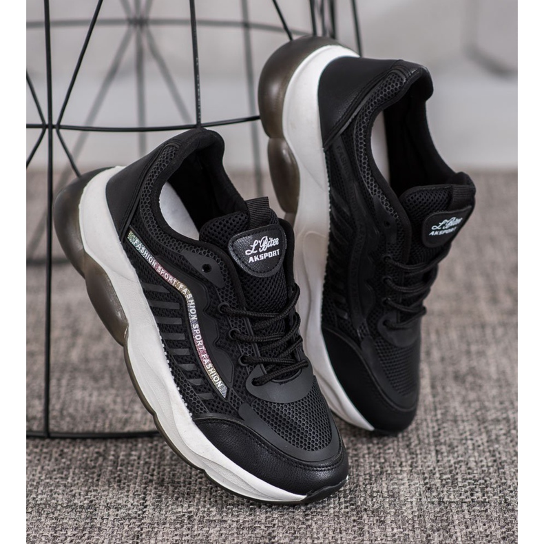 Via Giulia  Tênis de moda esportiva preto 1