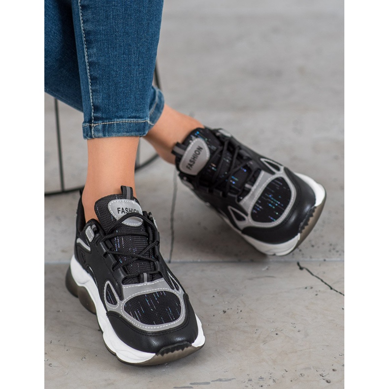 Via Giulia  Tênis de moda esportiva preto 1