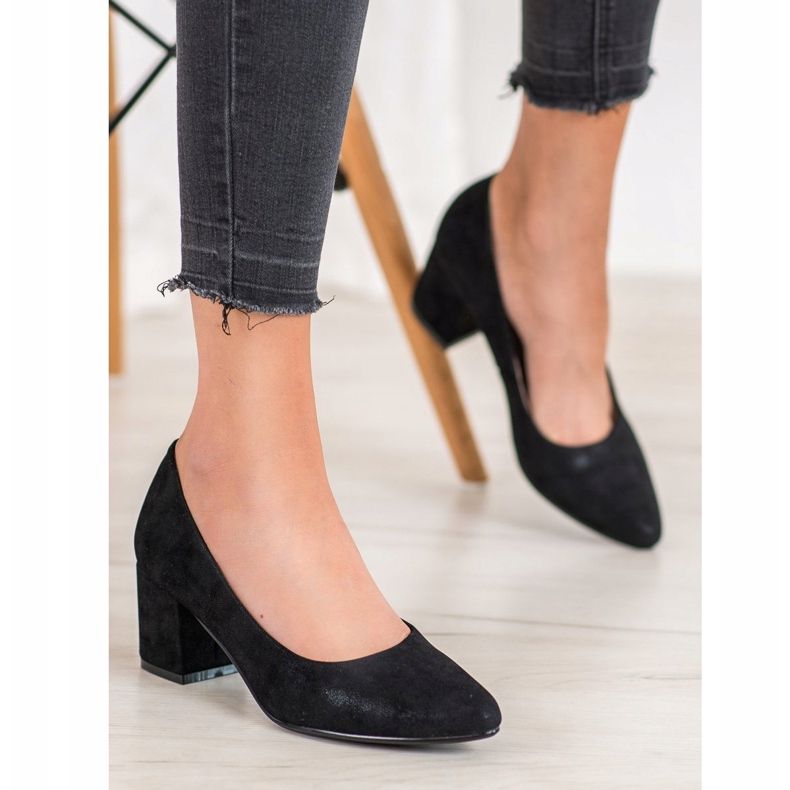 W. Potocki Sapatos clássicos de salto alto preto 1