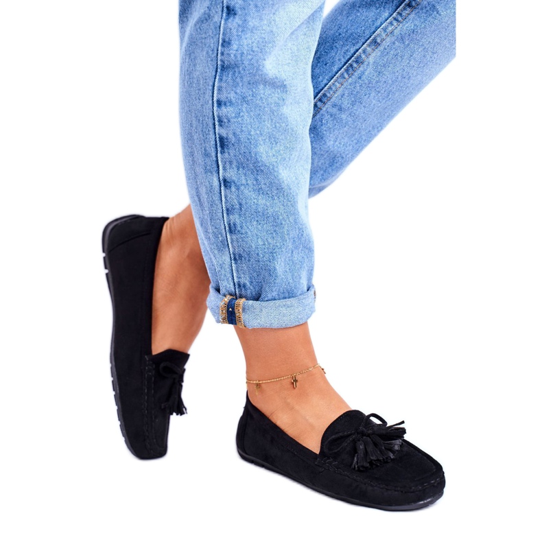 EVE Mocassim feminino camurça 20PB35-2003 preto Donna Mia 2