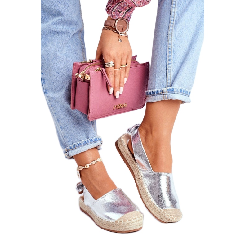 FRJ Alpercatas com Contorno de Prata Feminino cinza 2