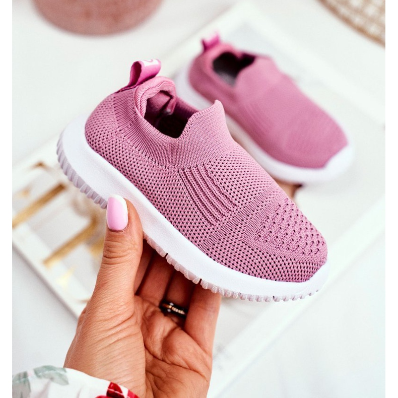 Apawwa Calçados infantis esportivos slip-on rosa eltros 1