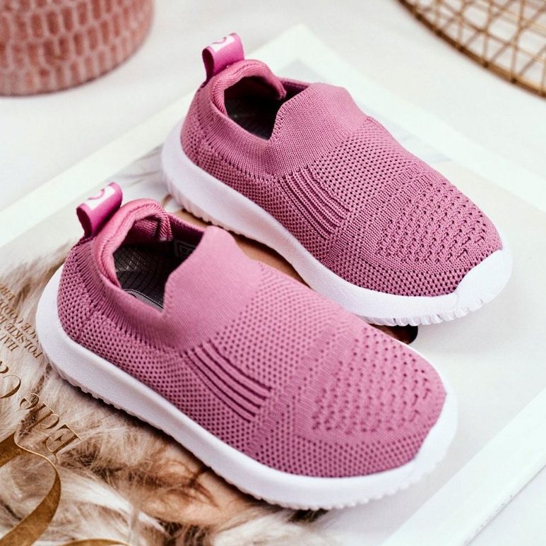 Apawwa Calçados infantis esportivos slip-on rosa eltros 2