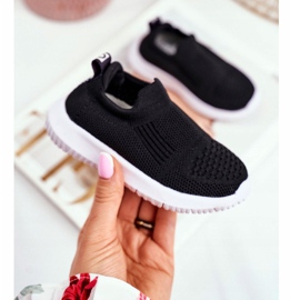 Apawwa Calçados infantis esportivos Slip-On Black Eltros preto 1