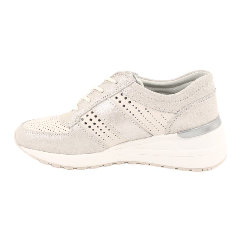 Jezzi Calçados esportivos confortáveis ​​no salto em cunha 20PB08-1641 bege 1