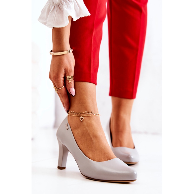 Bombas femininas Sergio Leone Matte Grey Orsola cinza 1