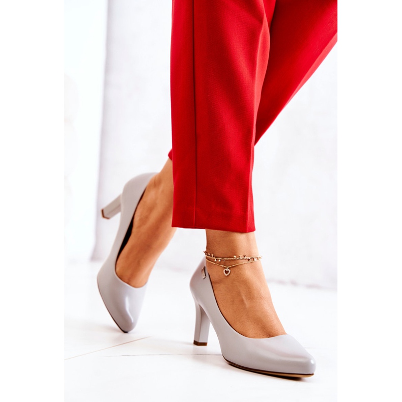 Bombas femininas Sergio Leone Matte Grey Orsola cinza 2