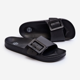 Chinelos femininos Big Star com fivela preta FF274A389 preto 2