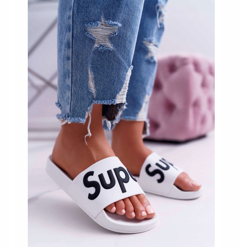 PS1 Chinelos femininos brancos super losaria 1