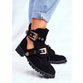 Sapatos recortados de camurça preta Lu Boo Rock Girl preto 1