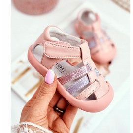 Apawwa Sandálias infantis com Velcro Glitter Pink Ontario rosa 1