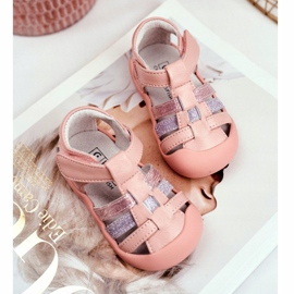 Apawwa Sandálias infantis com Velcro Glitter Pink Ontario rosa 2