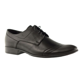 Sapato baixo de couro masculino Pilpol 1099 preto 1