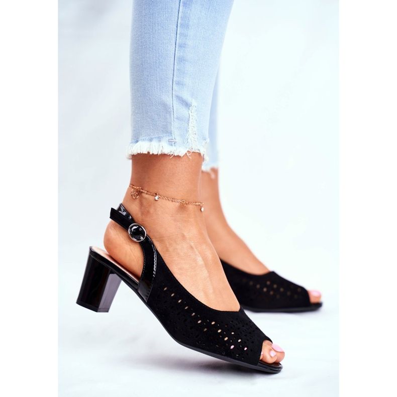 Sandálias Femininas com Salto Alto Sergio Leone Preta SK832 preto 2