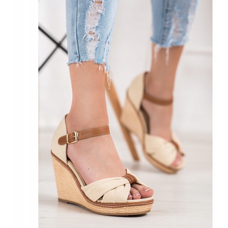 SHELOVET Sandálias de salto alto castanho 1