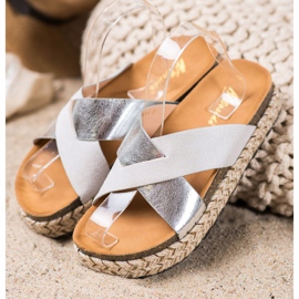 SHELOVET Chinelos na plataforma cinza 1