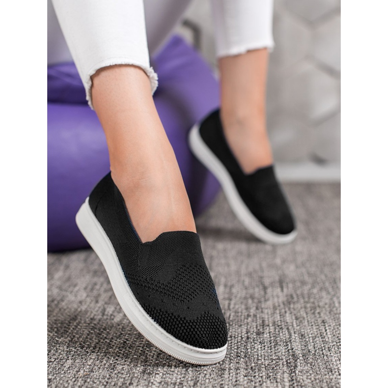 Via Giulia  Slipons na plataforma preto 1