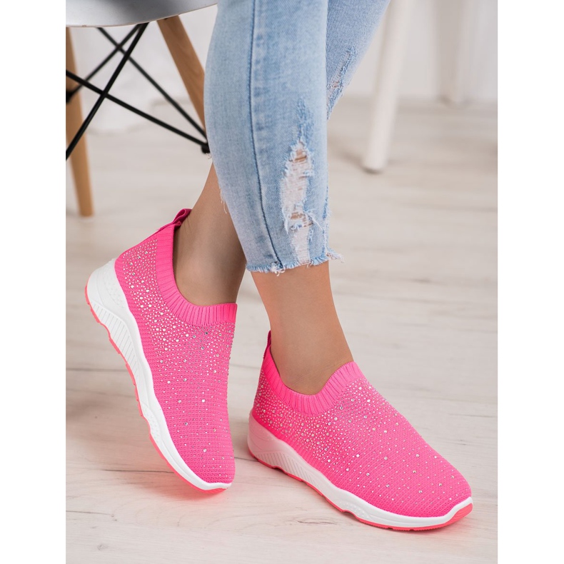 SHELOVET Tênis Slip-on rosa 1