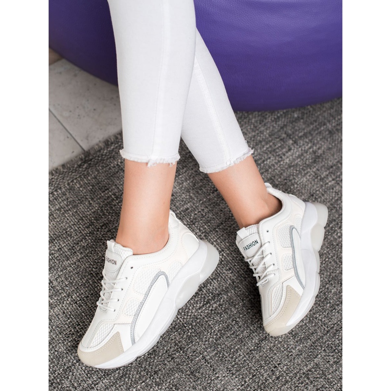 Via Giulia  Tênis Com Brilho Da Moda branco 2 Via Giulia  Tênis Com Brilho Da Moda branco 2