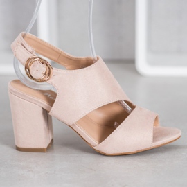 Mannika Sandálias de salto alto bege 2