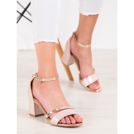 Mannika Sandálias Elegantes Com Brilho amarelo 1