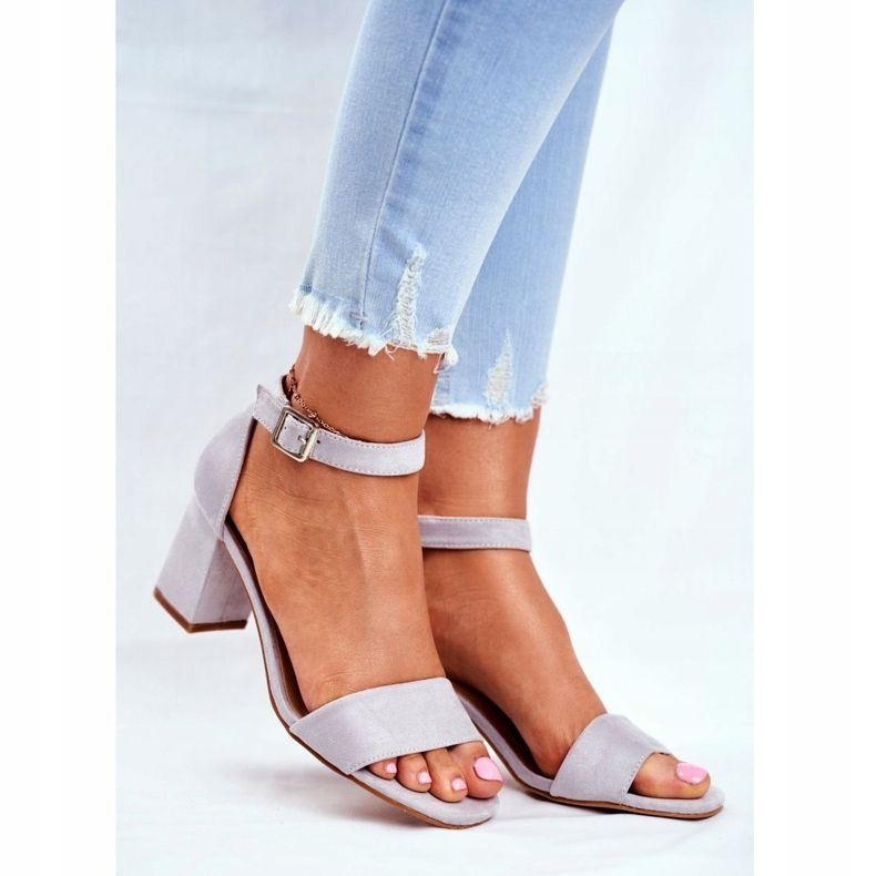 Vinceza Sandálias femininas camurça cinza cada vez mais! 1