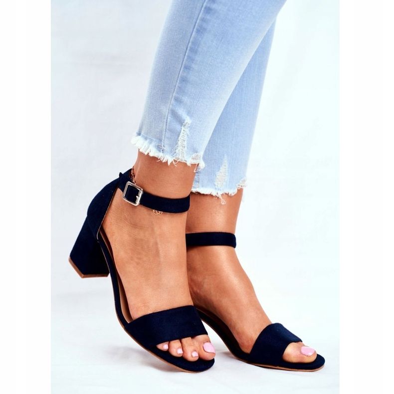 Vinceza Sandálias de camurça feminino azul marinho cada vez mais! azul-marinho 1