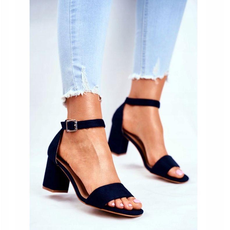 Vinceza Sandálias de camurça feminino azul marinho cada vez mais! azul-marinho 2