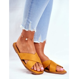 Chinelos femininos, listras, amarelo Filipinas 1