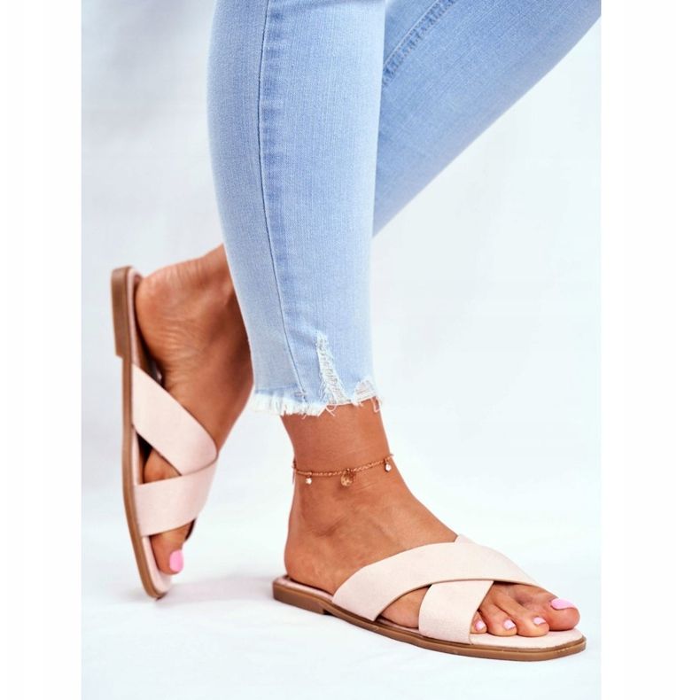 Chinelos femininos, alças, Cross Beige Filipinas bege 2