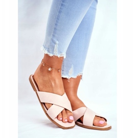 Chinelos femininos, alças, Cross Beige Filipinas bege 1