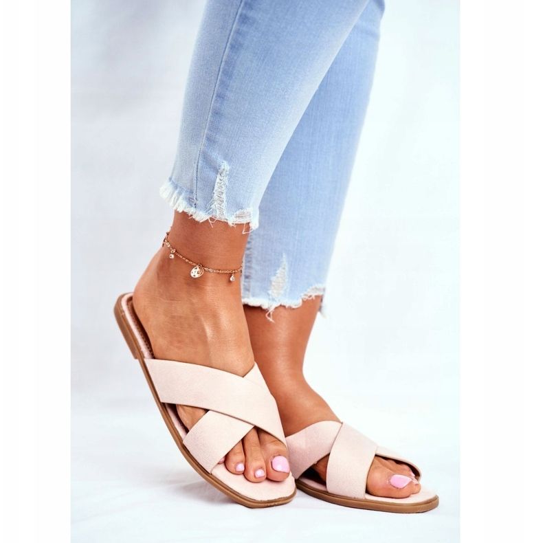 Chinelos femininos, alças, Cross Beige Filipinas bege 1