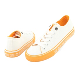 Tênis com sola amarela Big Star FF274234, branco 3