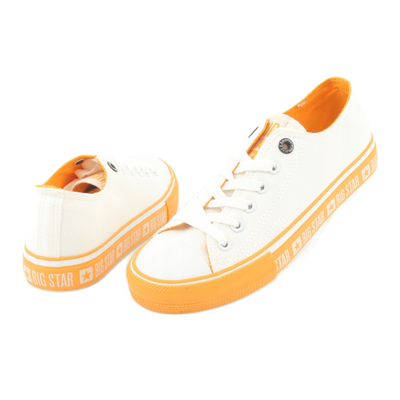 Tênis com sola amarela Big Star FF274234, branco 3
