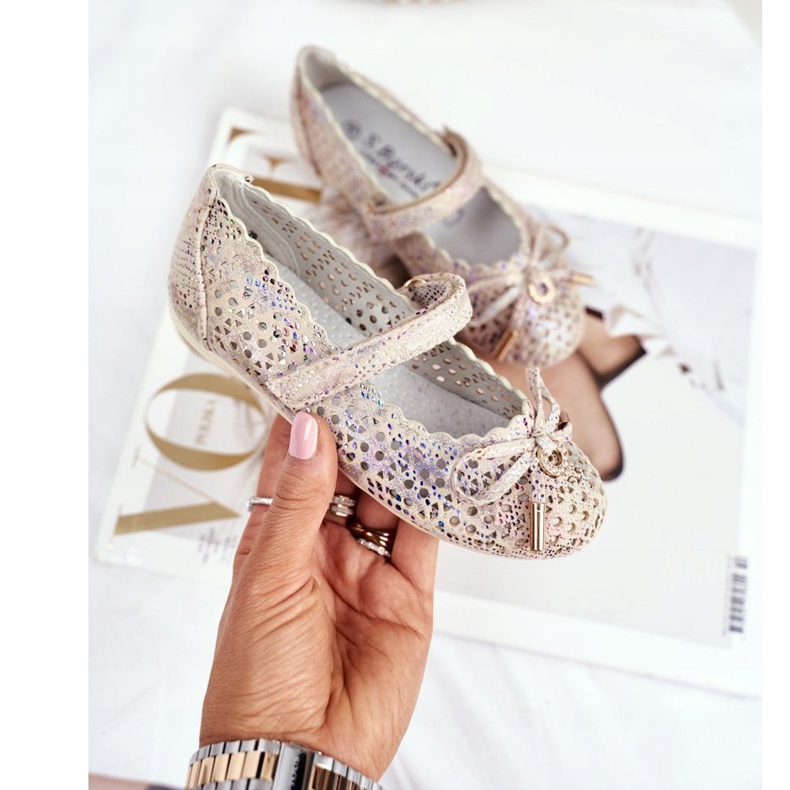 S.Barski Bailarinas Openwork com Velcro Barski Remtro marrom multicolorido 1