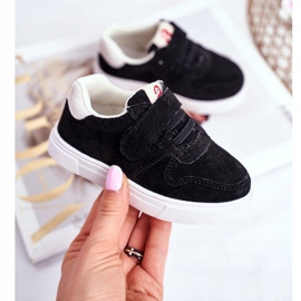 Apawwa Tênis infantil camurça velcro preto trelmo ['preto'] 1