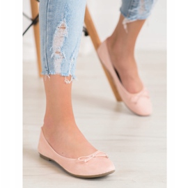 Diamantique Bailarinas casuais de camurça multicolorido rosa 1