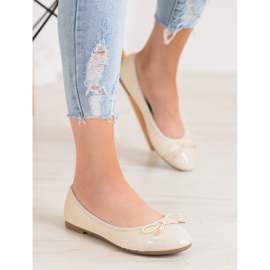 Diamantique Bailarinas com malha castanho 1